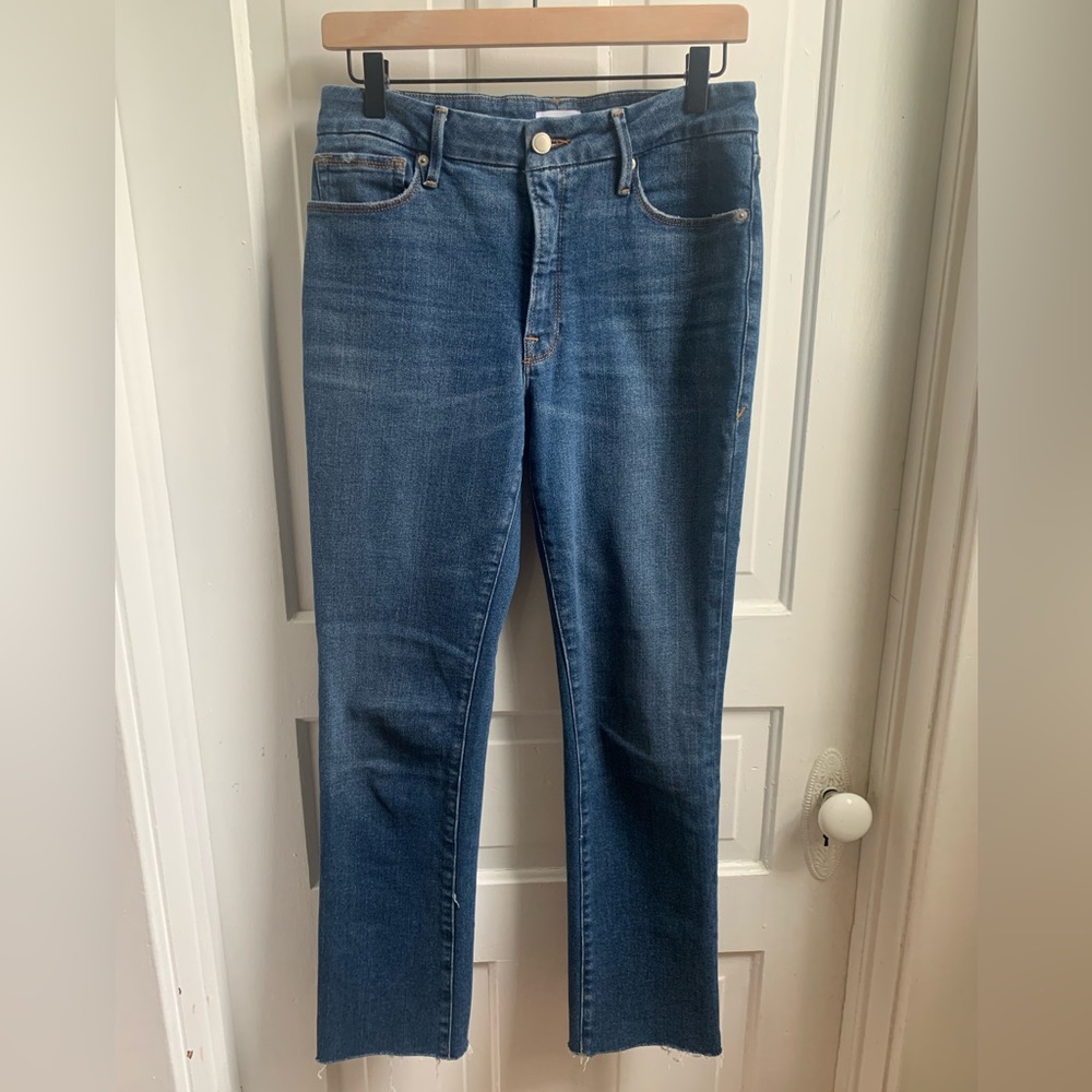 Good American Good Legs Straight Indigo Size 4